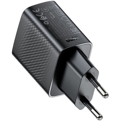 Зарядний пристрій Acefast A102 USB-C PD30W GaN Black (6974316283287)