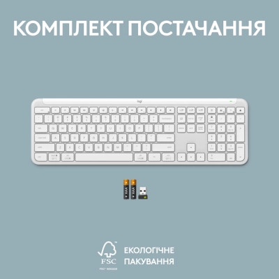 Клавіатура Logitech K950 Bluetooth/Wireless UA Off-White (920-012466)