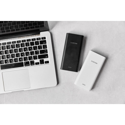 Батарея універсальна Canyon 20000mAh, Input 5V/2A, Output 5V/2.1A(Max), White (CNE-CPB2001W)