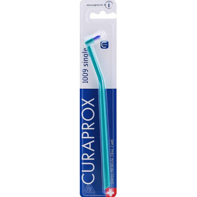 Зубна щітка Curaprox CS 1009 Single &amp; Sulcular 9 мм Монопучкова Бірюзова (CS 1009-05)