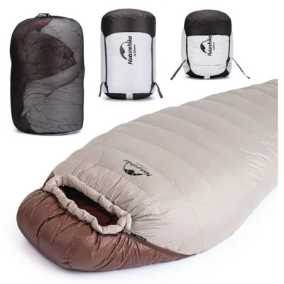 Спальний мішок Naturehike Snowbird NH20YD001 натуральний пух L Brown 560 g (6927595761298)