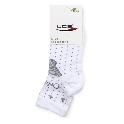 Шкарпетки дитячі UCS Socks з метеликами (M0C0101-1174-5-7G-white)