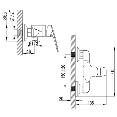 Змішувач Corso SERIO DC-1D146C (9626300)