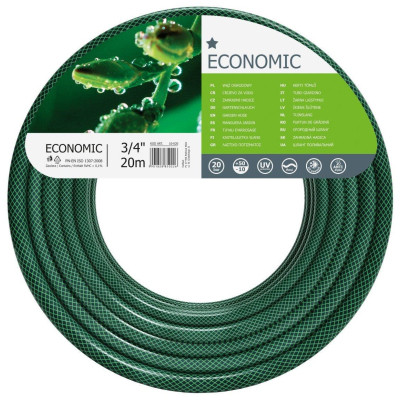 Шланг для поливу Cellfast ECONOMIC, 3/4&quot;, 20м, 3 шари, до 20 Бар, -10…+50°C (10-020)