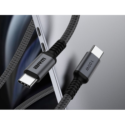 Дата кабель USB-C to USB-C 1.0m PD 100W black-grey Armorstandart (ARM69370)