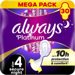 Гігієнічні прокладки Always Platinum Secure Night Розмір 4 30 шт. (8700216784573)