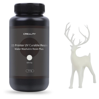 Фотополімерна смола Creality Resin, Water Washable Plus 500г, white (3302010044)
