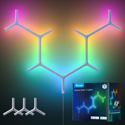 Світильник Govee H6065 Y Shape Light Panel 7шт RGB Білий (H6065301)