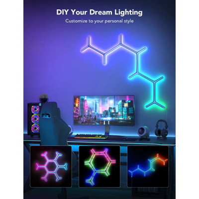 Світильник Govee H6065 Y Shape Light Panel 7шт RGB Білий (H6065301)