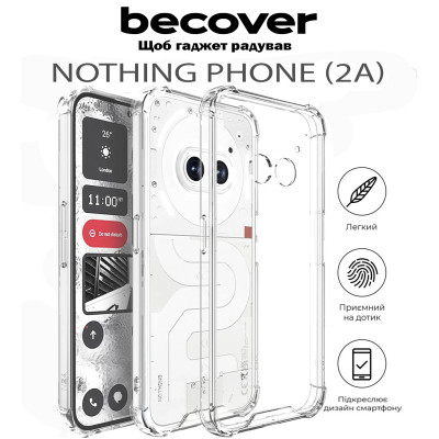 Чохол до мобільного телефона BeCover Anti-Shock Nothing Phone (2a) Clear (711793)