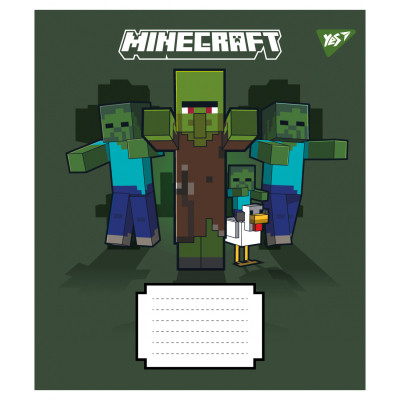 Зошит Yes Minecraft Signs А5 12 аркушів коса лінія (767558)