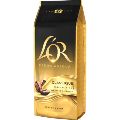 Кофе L&#039;OR Crema Absolute Classic в зернах 1 кг (8711000400791)