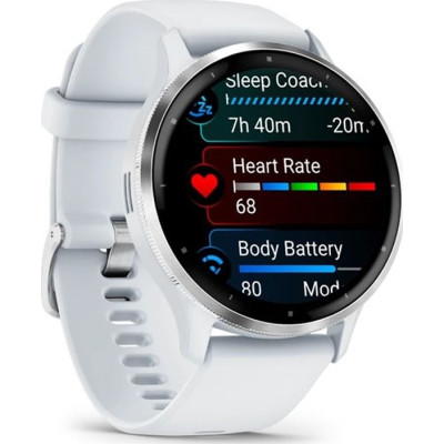Смарт-годинник Garmin Venu 3, Whitestone + Passivated, GPS (010-02784-00)