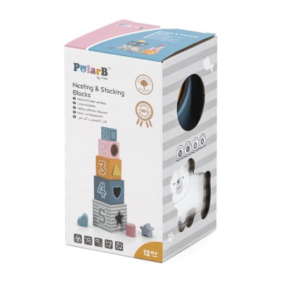 Розвиваюча іграшка Viga Toys Кубики PolarB Сортуємо і складаємо (44016)