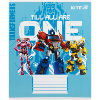 Зошит Kite Transformers, 12 аркушів, коса лінія (TF25-235)