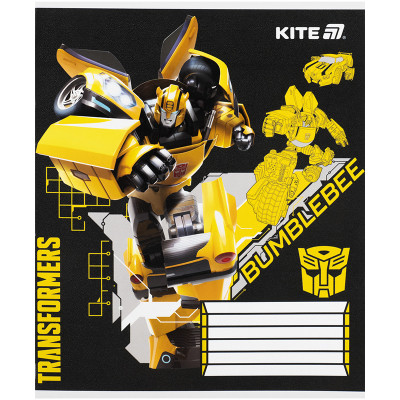 Зошит Kite Transformers, 12 аркушів, коса лінія (TF25-235)