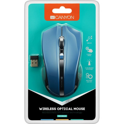 Мишка Canyon MW-5 Wireless Blue-Black (CNE-CMSW05BL)
