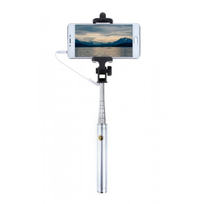Монопод для селфі Grand-X Metallic Jack 3,5 U-крепление 170-750мм Silver (MPGJMS)