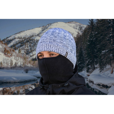 Водонепроникна шапка Dexshell Heathered Rib Knit Beanie Onesize 56-58 см біло-сіра (DH32405MBL)