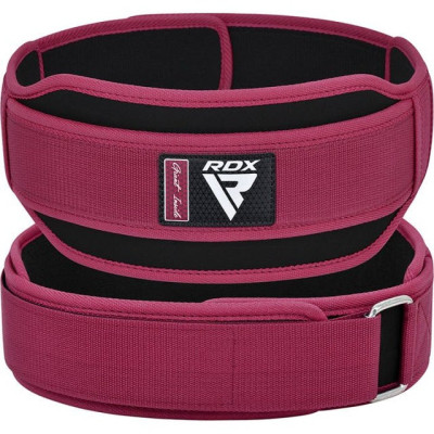Атлетичний пояс RDX RX5 Double Belt неопреновий Pink XS (WBD-RX5P-XS)