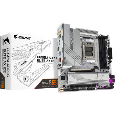 Материнська плата GIGABYTE B650M AORUS ELITE AX ICE (B650M A ELITE AX ICE)