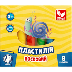 Пластилін Школярик Круглий 6 кольорів 78 г (83811905-UA)