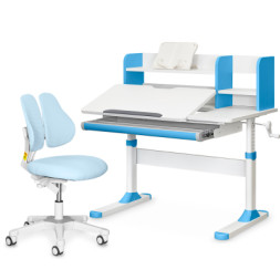 Парта з кріслом Evo-kids TH-330 + Mio Lite Dark Blue (TH-330 W/BL + Y-208 KBL)