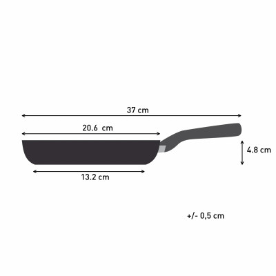 Сковорода Tefal Hard Stone 20 см, алюміній, бакеліт, сірий (D4560253)