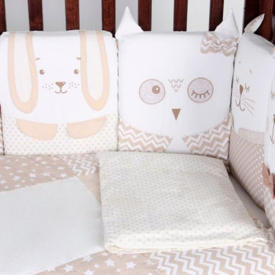Дитячий постільний набір Верес Smiling animals beige new (216.06.110*90)