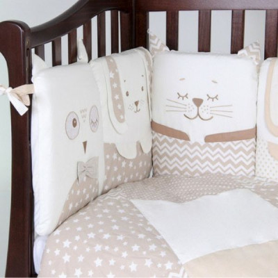 Дитячий постільний набір Верес Smiling animals beige new (216.06.110*90)