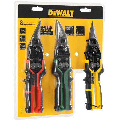 Ножиці по металу DeWALT ERGO Aviation, 3 шт, L250 мм. (DWHT14676-0)