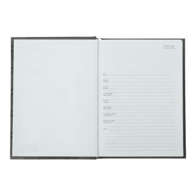 Тижневик Buromax датований 2024 OFFICE, А5 синій (BM.2164-02)