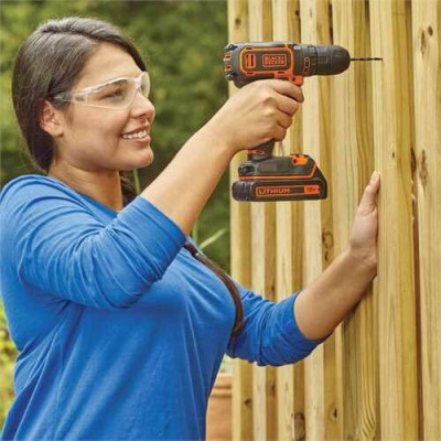 Шуруповерт Black&amp;Decker 18 В, 1.5Ah, 40 Нм, 360-1400 об/хв, кейс (BDCDD186KB)