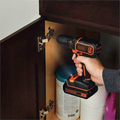 Шуруповерт Black&amp;Decker 18 В, 1.5Ah, 40 Нм, 360-1400 об/хв, кейс (BDCDD186KB)