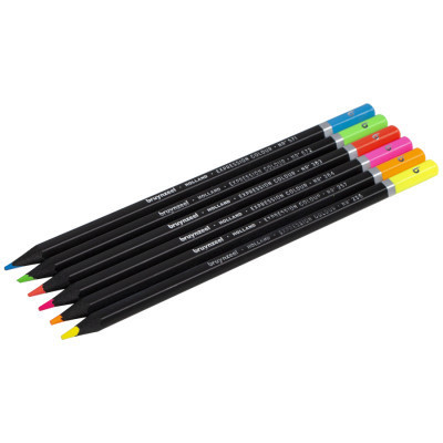 Олівці кольорові Bruynzeel EXPRESSION NEON, 6 кольорів (8712079468408)