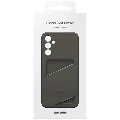 Чохол до мобільного телефона Samsung Samsung A34 Card Slot Case Black (EF-OA346TBEGRU)