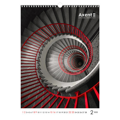Календар Axent настінний А3 2025 рік One color art (8804-25-2-A)
