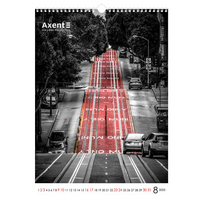 Календар Axent настінний А3 2025 рік One color art (8804-25-2-A)
