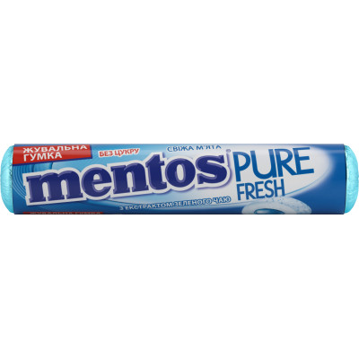 Жувальна гумка Mentos Pure Fresh зі смаком м&#039;яти 15.57 г (8935001725428)