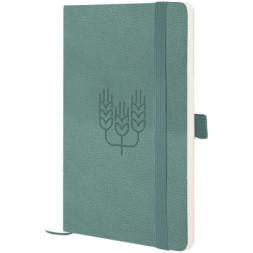 Книга записна Axent Partner Soft Skin Колоски 125x195 мм, 96 аркушів, клітинка (8616-48-7-A)