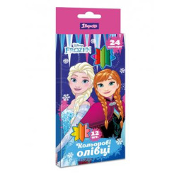Олівці кольорові 1 вересня Frozen двокольорові 12 шт (290619)