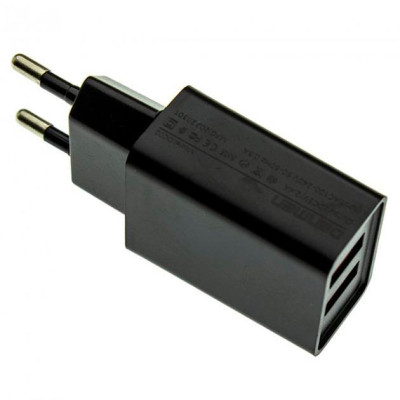 Зарядний пристрій Denmen 2xUSB 2.1A black (DC02-BK)