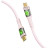Дата кабель USB-C to USB-C 1.2m 60W PD TransLine-CC pink Promate (transline-cc.pink)