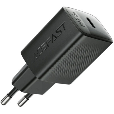 Зарядний пристрій Acefast A104 USB-C PD25W GaN Black (6974316283355)