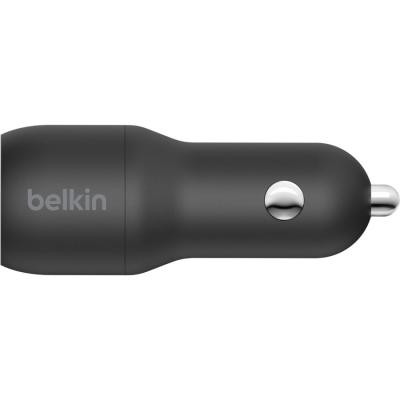 Зарядний пристрій Belkin Car Charger 24W Dual USB-A, USB-A - MicroUSB, 1m, black (CCE002BT1MBK)