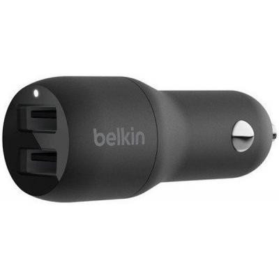 Зарядний пристрій Belkin Car Charger 24W Dual USB-A, USB-A - MicroUSB, 1m, black (CCE002BT1MBK)