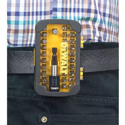 Набір біт DeWALT Phillips, Pozidriv, Torx, Slotted, Hex, L=25 мм, 32 шт, кейс (DT7969)