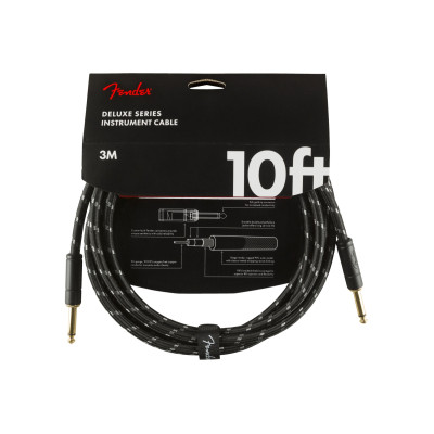 Інструментальний кабель Fender Cable Deluxe Series 10&#039; Black Tweed (228466)