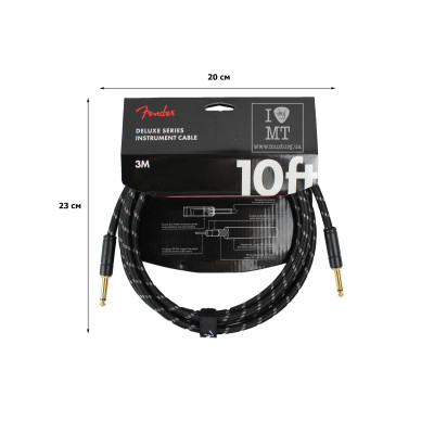 Інструментальний кабель Fender Cable Deluxe Series 10&#039; Black Tweed (228466)