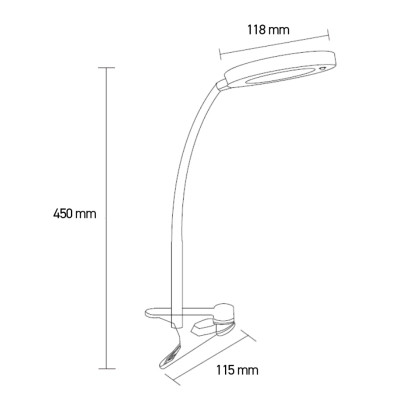 Настільна лампа Eurolamp 6W 5000K (LED-TLP-6W(white))